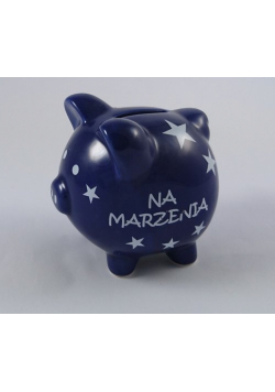 Skarbonka świnka z grafiką gwiazdek Na marzenia