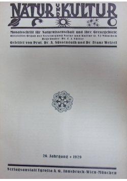 Natur und Kultur, 1929 r.