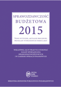 Sprawozdawczość budżetowa 2015