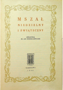 Mszał niedzielny i świąteczny