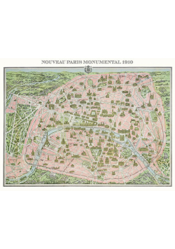 Puzzle Piatnik Mapa Paryża 1000