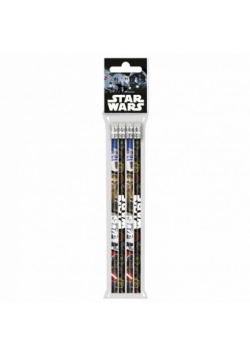 Ołówki z gumką 4 sztuki Star Wars 16