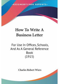 How To Write A Business Letter