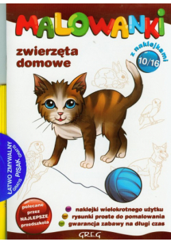 Malowanki 10 Zwierzęta domowe + pisak