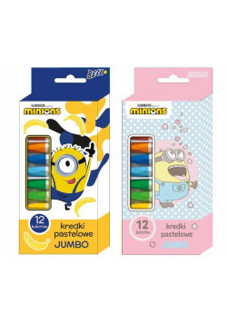 Kredki pastelowe Jumbo 12 kolorów Minionki