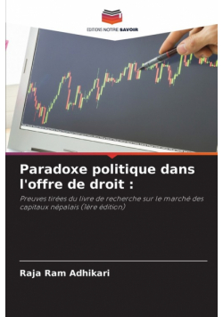 Paradoxe politique dans l'offre de droit