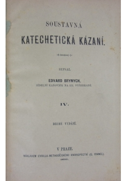 Soustavna katecheticka kazani, 1890r.