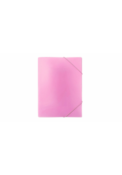 Teczka A4 z gumką PP pastel różowy