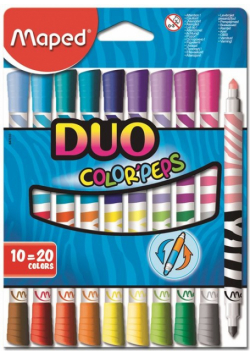 Flamastry Colorpeps Duo dwustronne 10 sztuk
