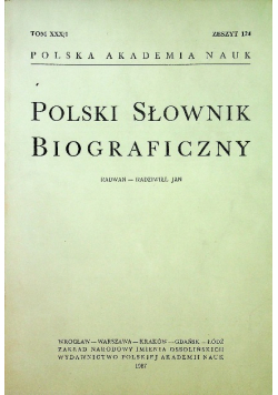 Polski Słownik Biograficzny Tom XXX nr 1 Zeszyt 124
