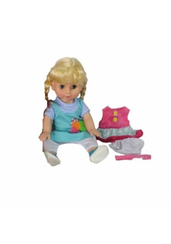 Lalka Julka z ubrankami blond 36 cm