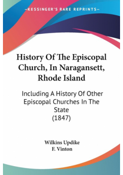 History Of The Episcopal Church, In Naragansett, Rhode Island