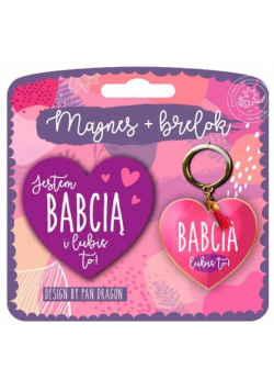 Zestaw magnes + brelok Babcia