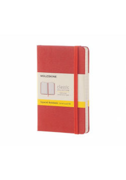 Notes Moleskine Classic P w kratkę koral oranż