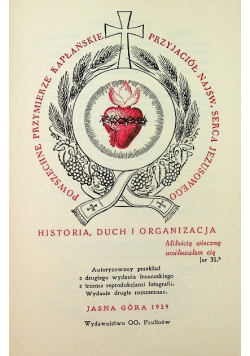 Powszechne przymierze kapłańskie przyjaciół Najświętszego Serca Jezusowego 1939r