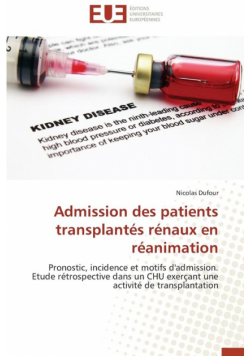 Admission des patients transplantés rénaux en réanimation