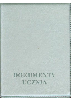 Okładka na dokumenty ucznia pionowa srebrna