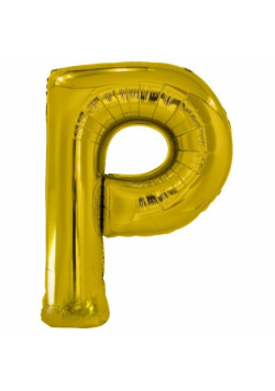 Balon foliowy litera P złota 60,5x86cm