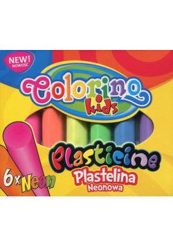 Plastelina Colorino Kids neonowa 6 sztuk