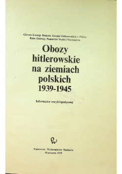 Obozy hitlerowskie na ziemiach polskich 1939  1945