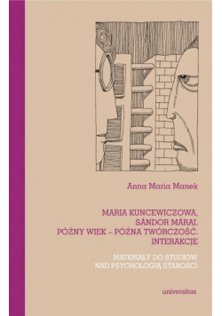 Maria Kuncewiczowa Sandor Marai