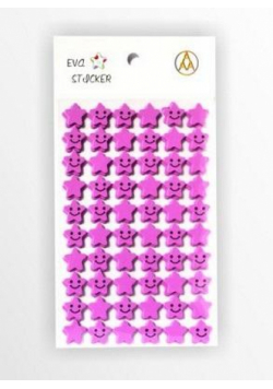 Stiker Gwiazdka piankowy liliowy