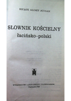 Słownik kościelny łacińsko polski