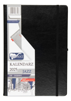 Kalendarz 2025 A4 dzienny Jazz czarny