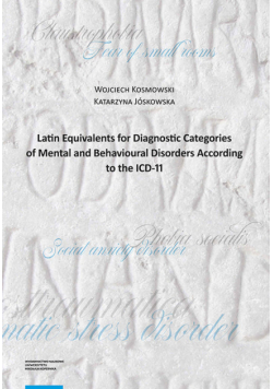 Latin Equivalents for Diagnostic Categories of Mental and Behavioural Disorders According to the ICD