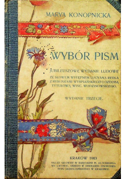 Konopnicka Wybór pism 1903 r.