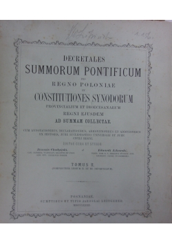 Decretales summorum pontificum pro Regno Poloniae, 1882r.