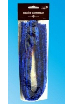Druty chenille niebieskie 9mmx50cm 10szt