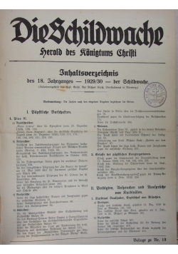 Die Schildwache nr 1- 52, ok.1930 r.