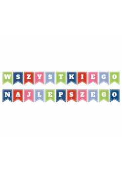 Girlanda Wszystkiego Najlepszego flagi 2x400cm