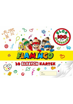 Blok rysunkowy A4 Flamingo biały 20 kartek