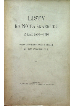 Listy ks Piotra Skargi TJ 1912 r.
