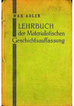 Lehrbuch der materialistischen geschichtsauffassung 1930 r.
