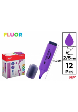 Zakreślacz fluorescencyjny 2-5mm purpurowy (12szt)