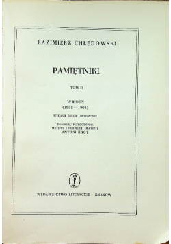 Chłędowski Pamiętniki Tom II