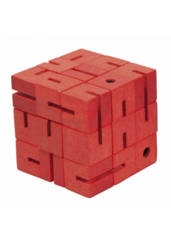 IQ-Test Flexi Cube, drewno, czerwona 17512