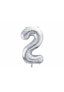 Balon foliowy 2 srebrny 72cm