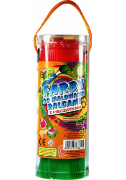 Farby do malowania palcami z pieczątkami 6 kolorów tuba