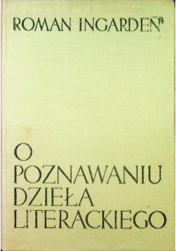 O poznawaniu dzieła literackiego