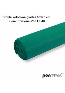 Bibuła kolorowa gładka c.zielona 50x70cm 30ark