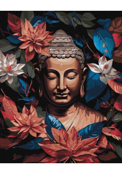 Malowanie po numerach - Brązowy Budda 40x50cm