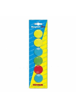 Magnesy kolorowe 29 mm 6 sztuk