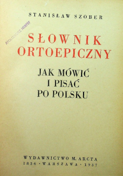 Słownik ortograficzny 1937 r.