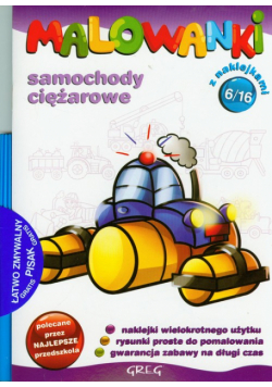 Malowanki 6 Samochody ciężarowe + pisak