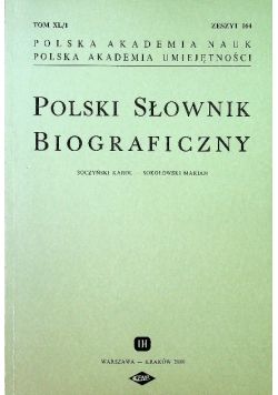 Polski słownik biograficzny Tom XL Zeszyt  164