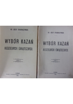 Wybór Kazań,tomI-II,1908r.